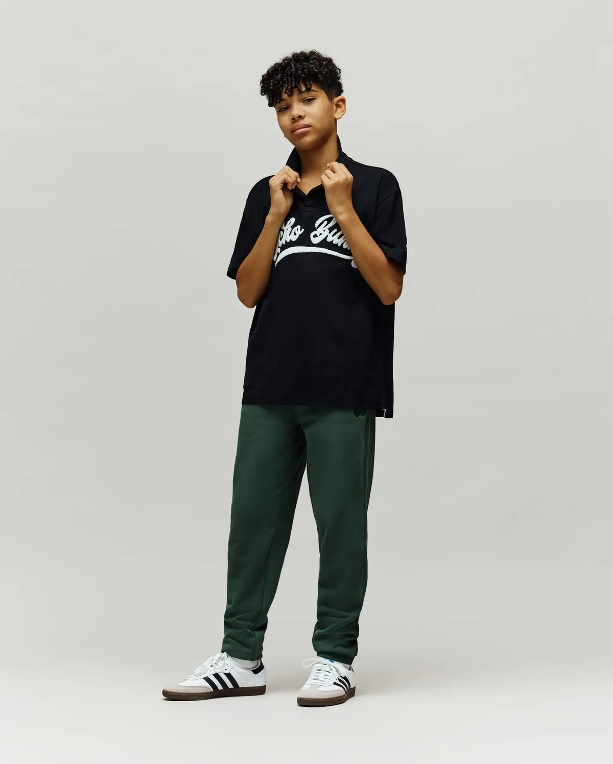 KIDS TATE WORDMARK PIQUE POLO - KT0100070