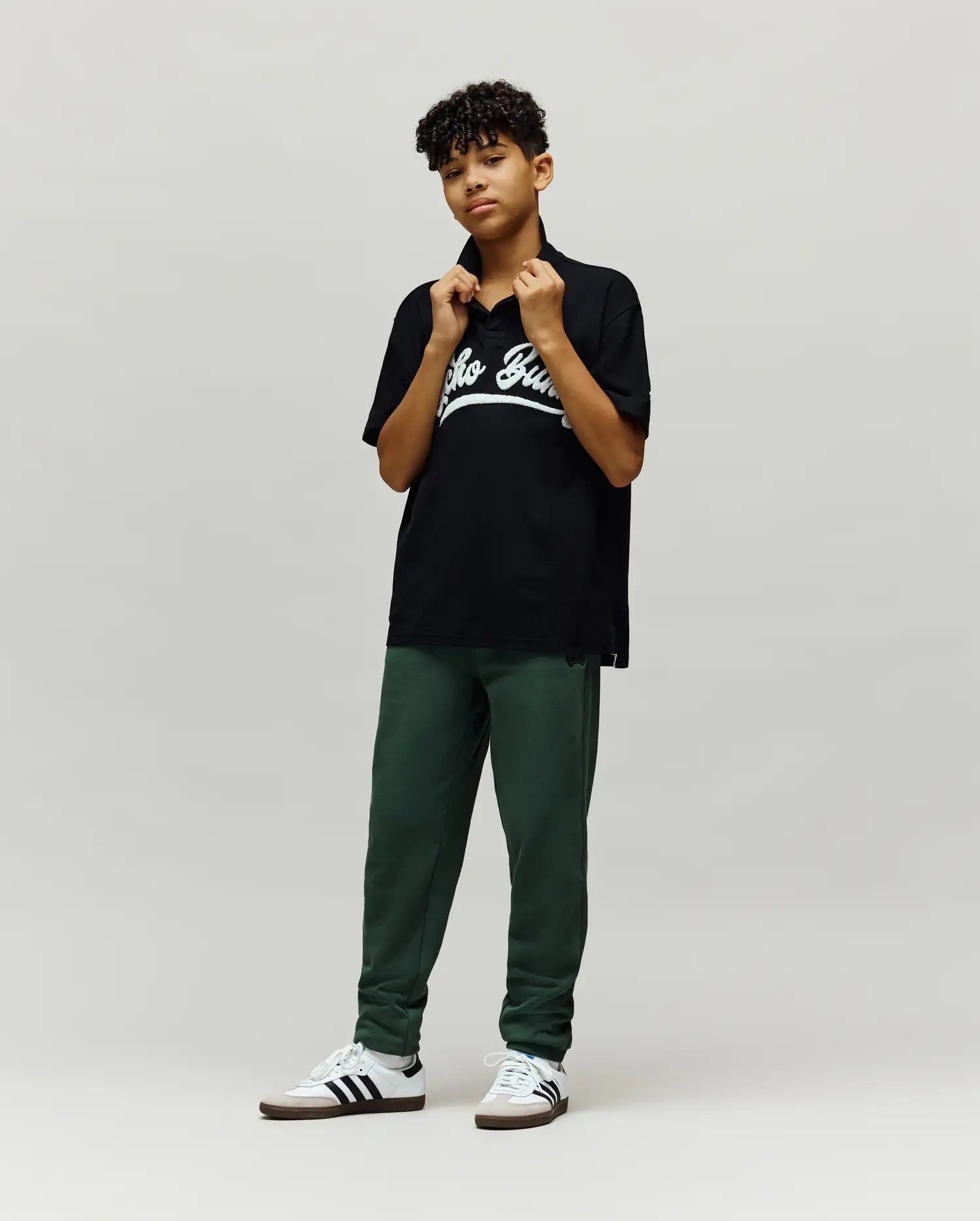 KIDS TATE WORDMARK PIQUE POLO - KT0100070