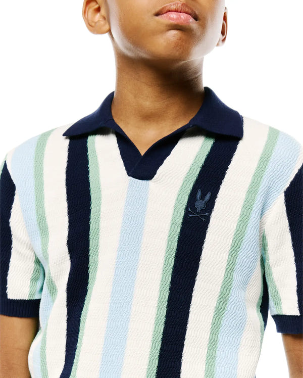 KIDS WREN STRIPE KNIT POLO view 2