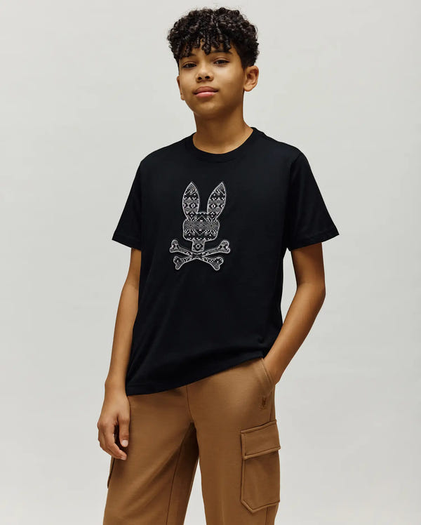 KIDS INDIGO FAIR ISLE GRAPHIC TEE - KT0200105