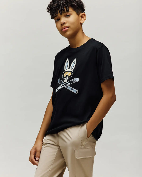 KIDS INDIGO BUNNY GRAPHIC TEE - KT0200106