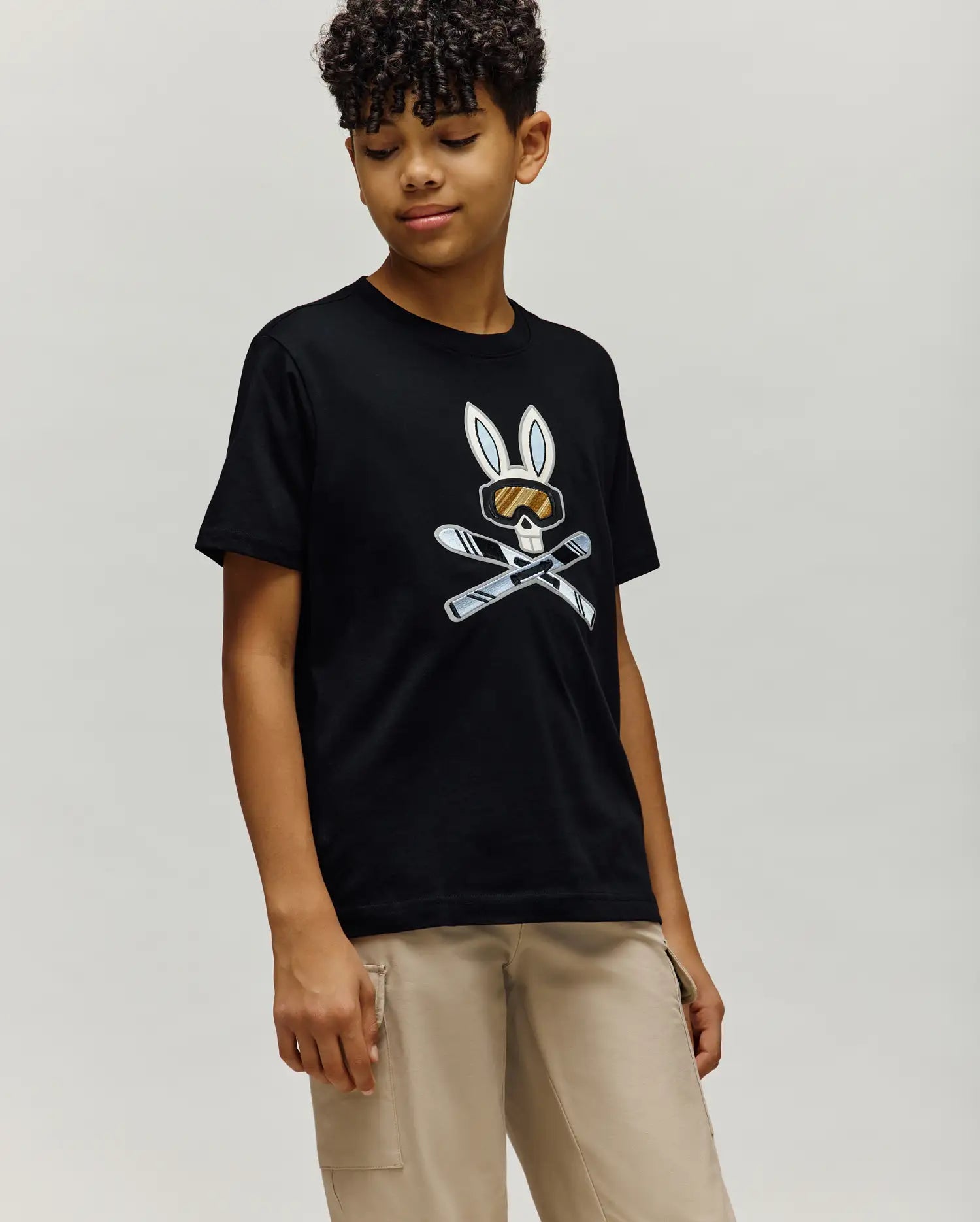 KIDS INDIGO BUNNY GRAPHIC TEE - KT0200106