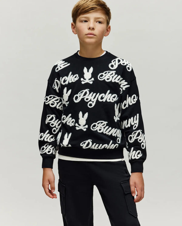 KIDS SKYLAR ALL OVER FUZZY CREW - KT0500055