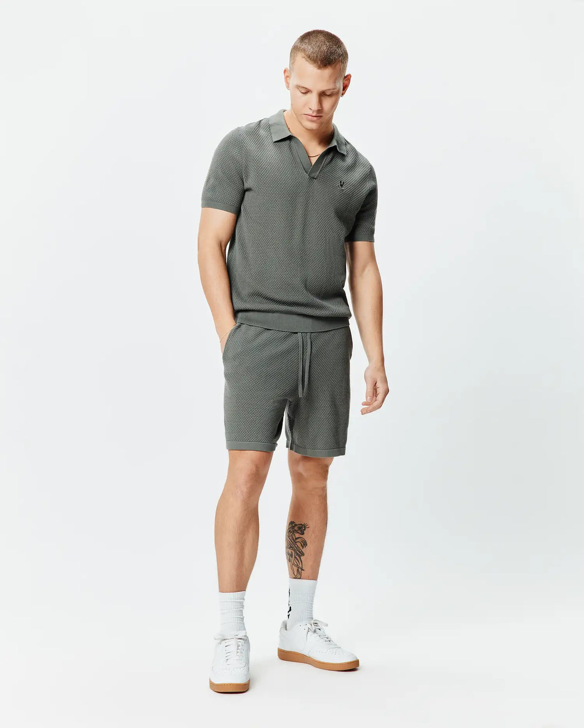 nknit raccoon mix KNIT short pants raccoon mix KNIT short pants