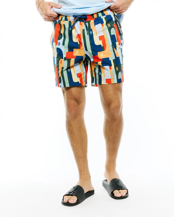 MENS WES ALL-OVER PRINT SWIM TRUNKS view 1
