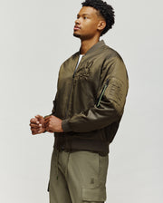 MENS DAVID OVERSIZED SATIN BOMBER - MO1100001