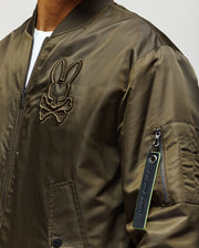 MENS DAVID OVERSIZED SATIN BOMBER - MO1100001