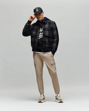 MENS GAVIN PLAID BOMBER JACKET - MO1100014