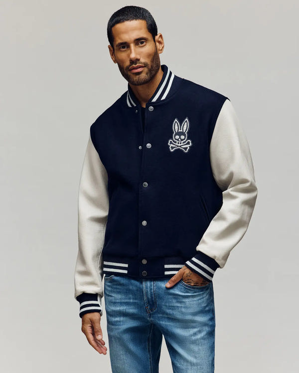 MENS JACOB LEATHER BOMBER - MO1100016