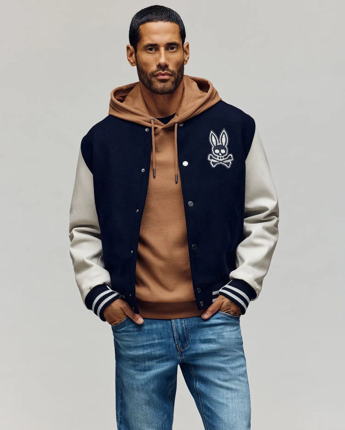 MENS JACOB LEATHER BOMBER - MO1100016