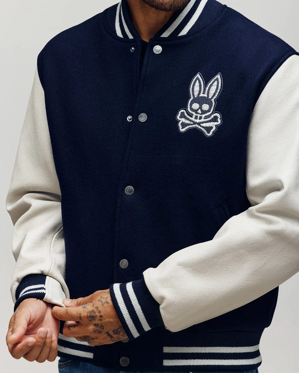 MENS JACOB LEATHER BOMBER - MO1100016