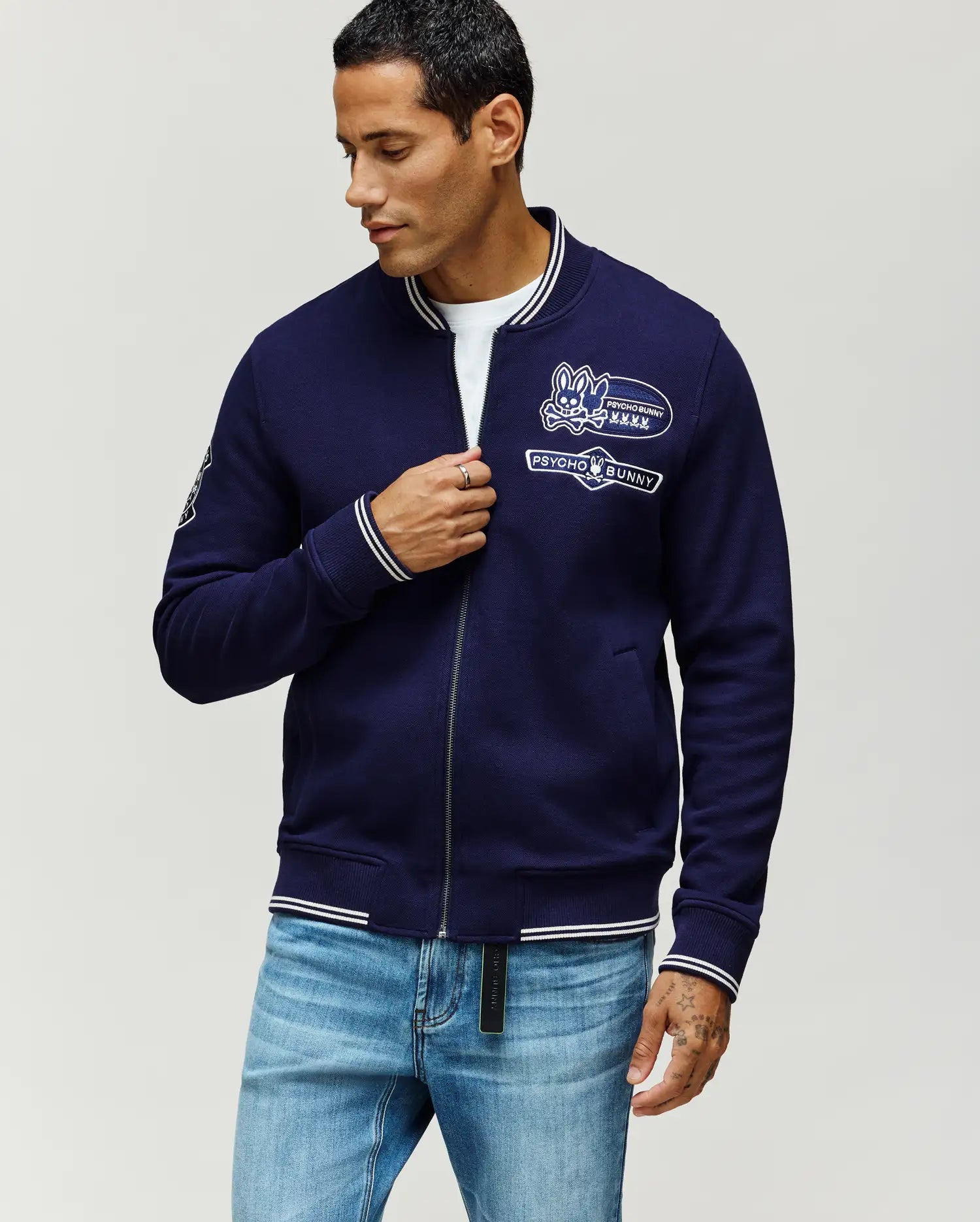 MENS DESMOND PIQUE KNIT BOMBER - MO1100018
