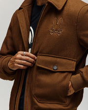 MENS GAVIN SOLID BOMBER JACKET - MO1100033