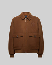 MENS GAVIN SOLID BOMBER JACKET - MO1100033