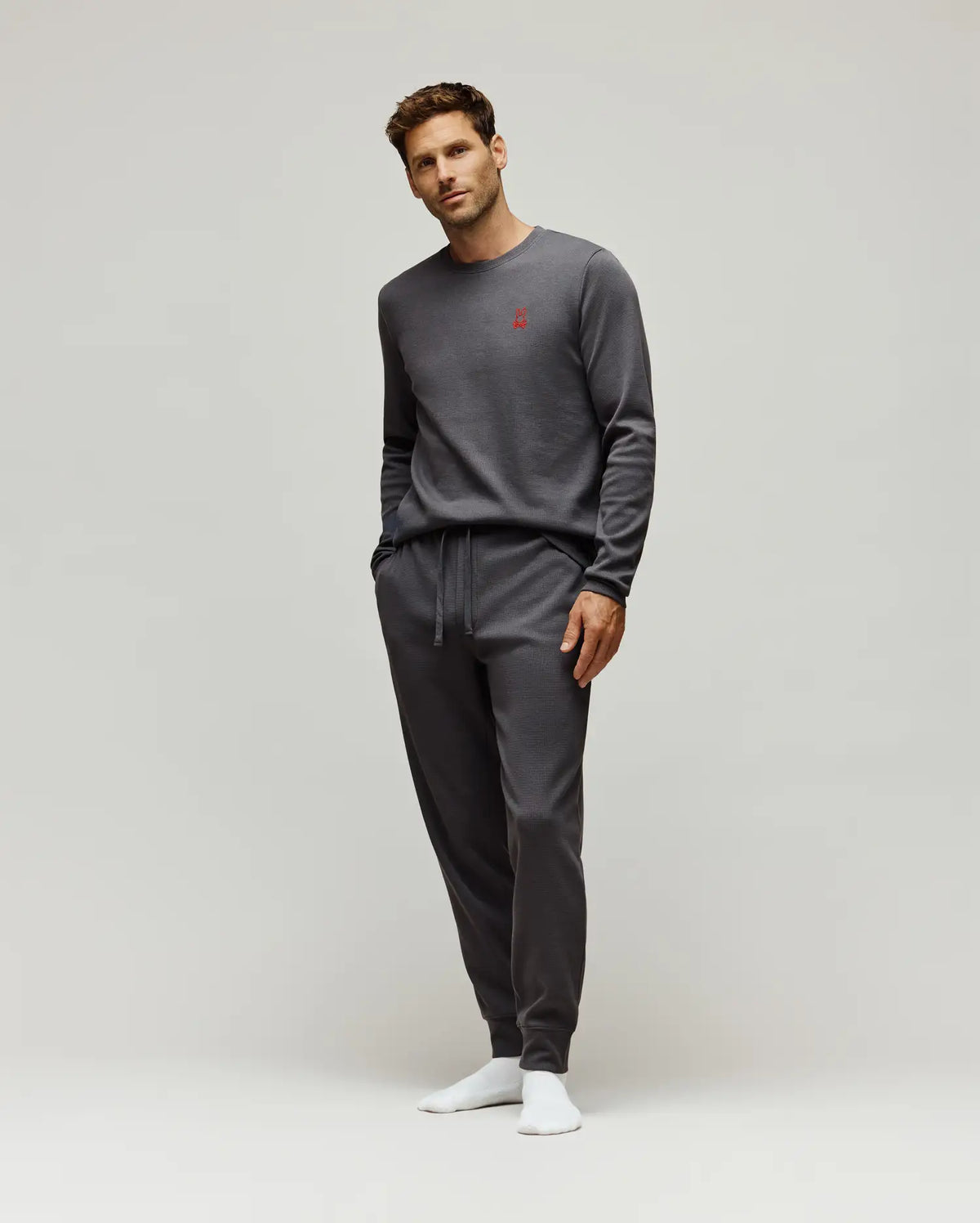 MENS NOE WAFFLE LOUNGE LONG SLEEVE TEE - MO1400026