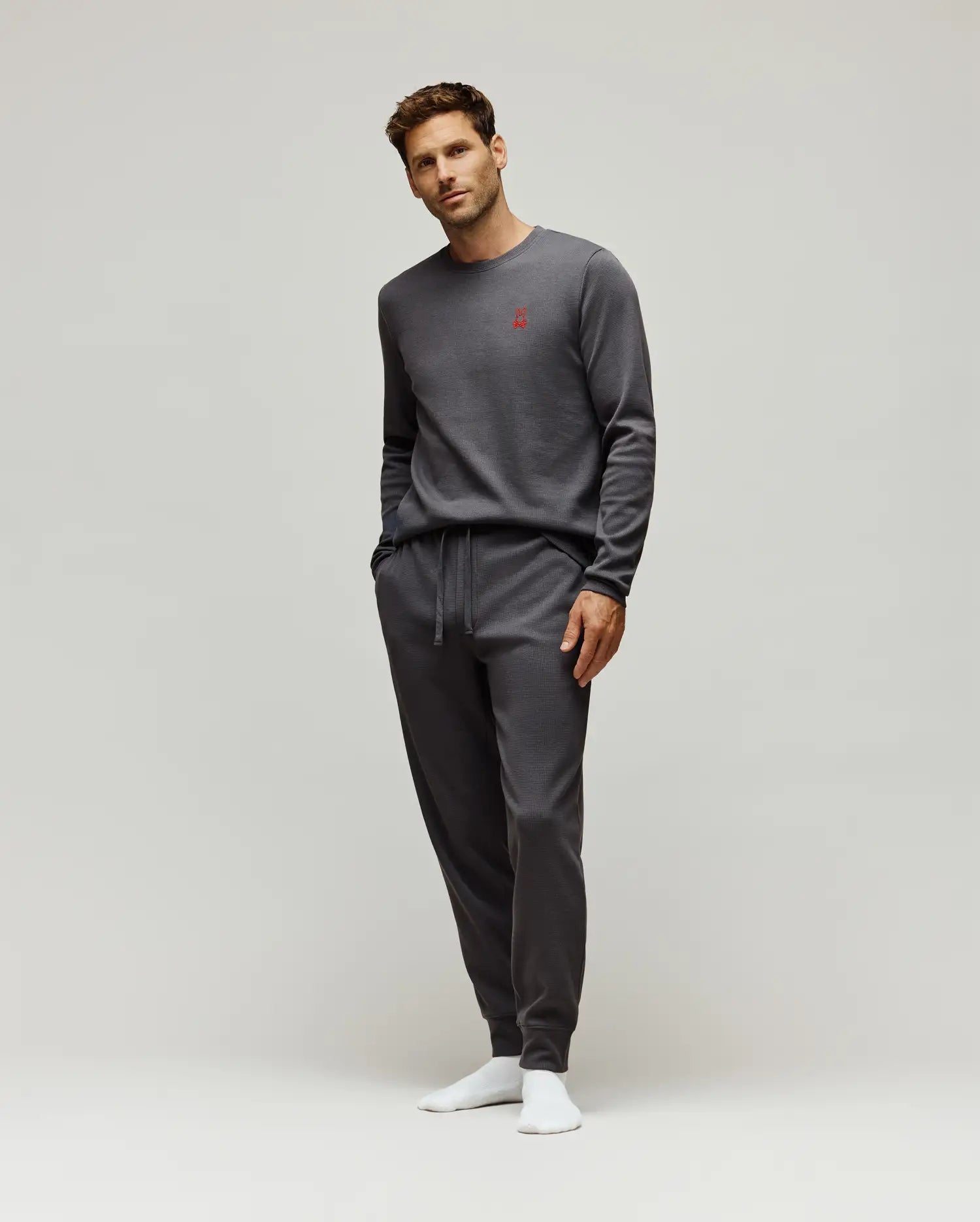 MENS NOE WAFFLE LOUNGE LONG SLEEVE TEE - MO1400026