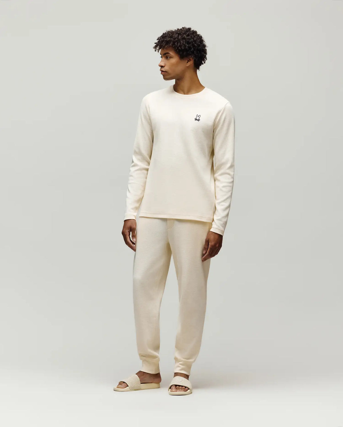 MENS NOE WAFFLE LOUNGE LONG SLEEVE TEE - MO1400026