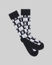 MENS ALL OVER SQUARE BUNNY DRESS SOCK - MO2200032