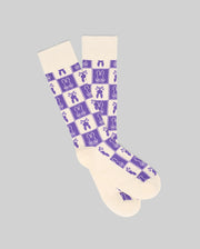 MENS ALL OVER SQUARE BUNNY DRESS SOCK - MO2200032