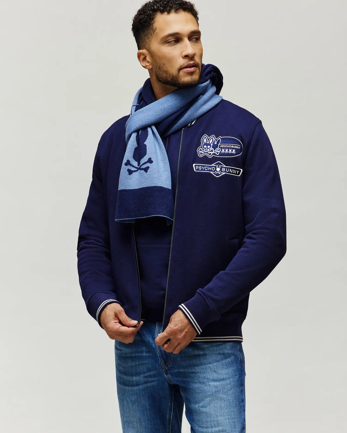 MENS DARIAN SQUARE LOGO SCARF - MO2500015