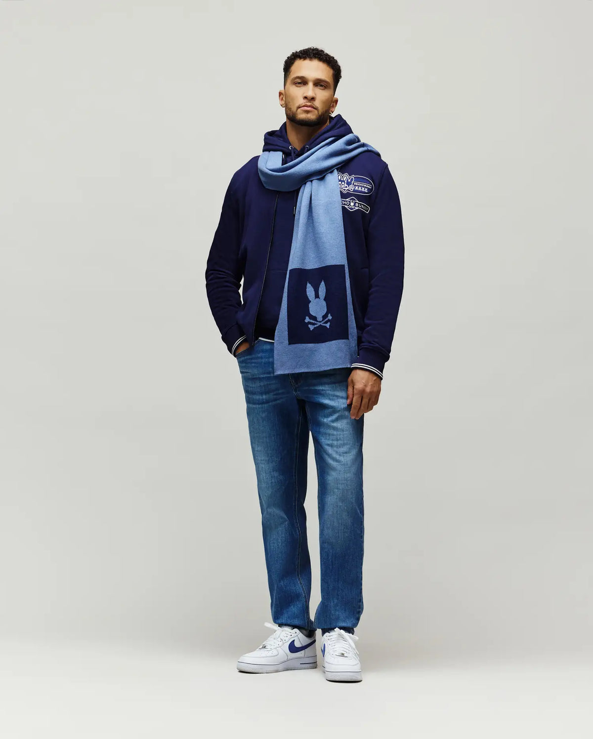 MENS DARIAN SQUARE LOGO SCARF - MO2500015