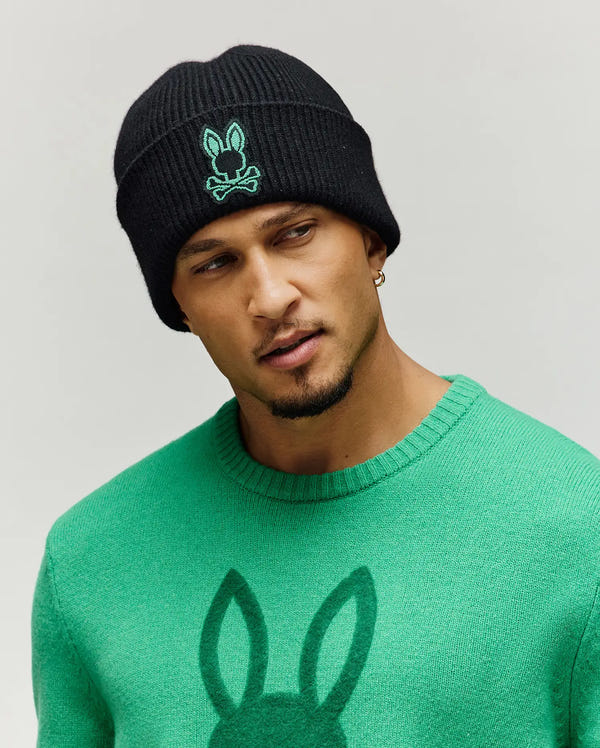 MENS GABIN PATCH BEANIE - MO2500019