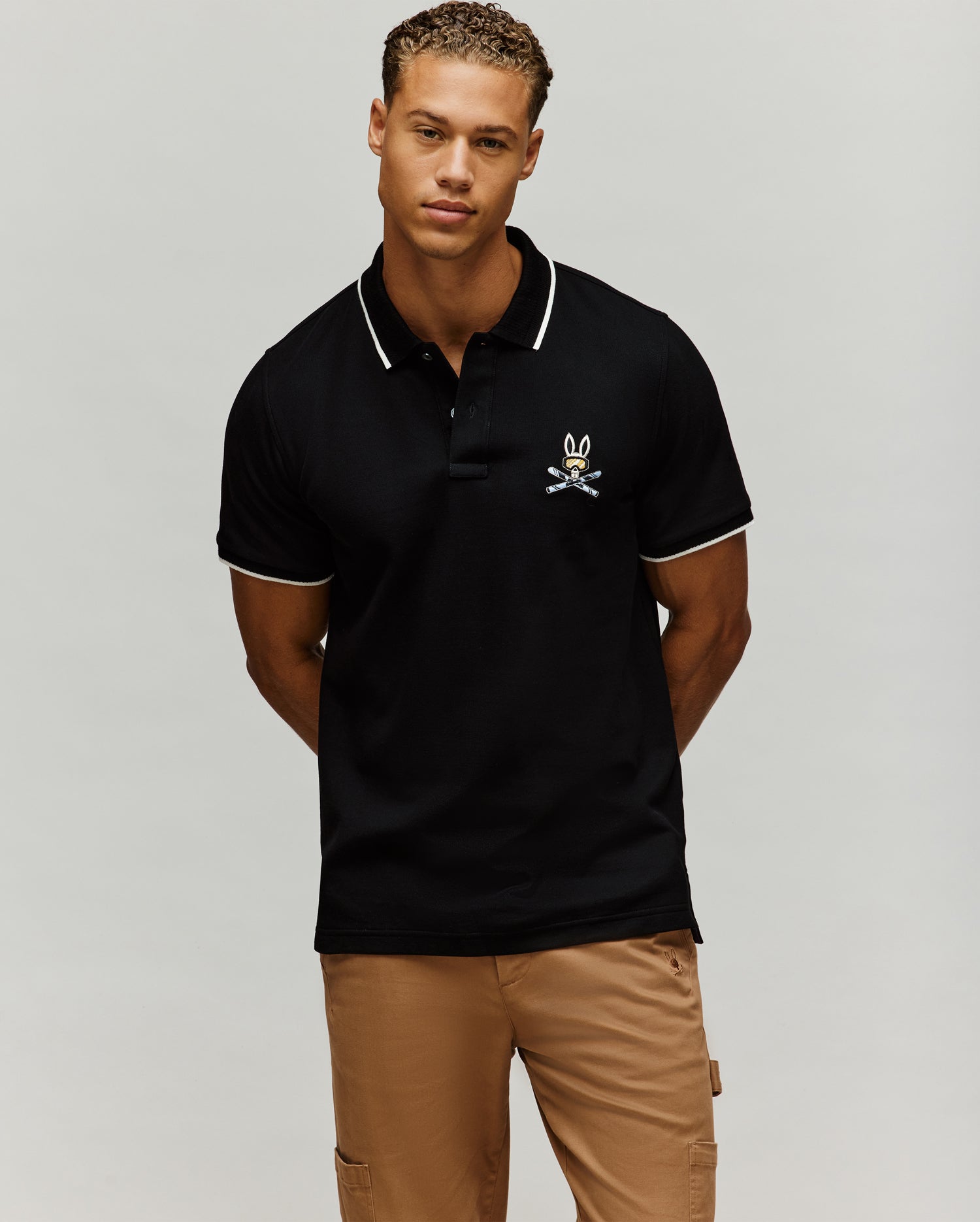 MENS INDIGO BUNNY PIQUE POLO - MT0100074