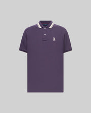 MENS INDIGO TEXTURED COLLAR PIQUE POLO - MT0100082