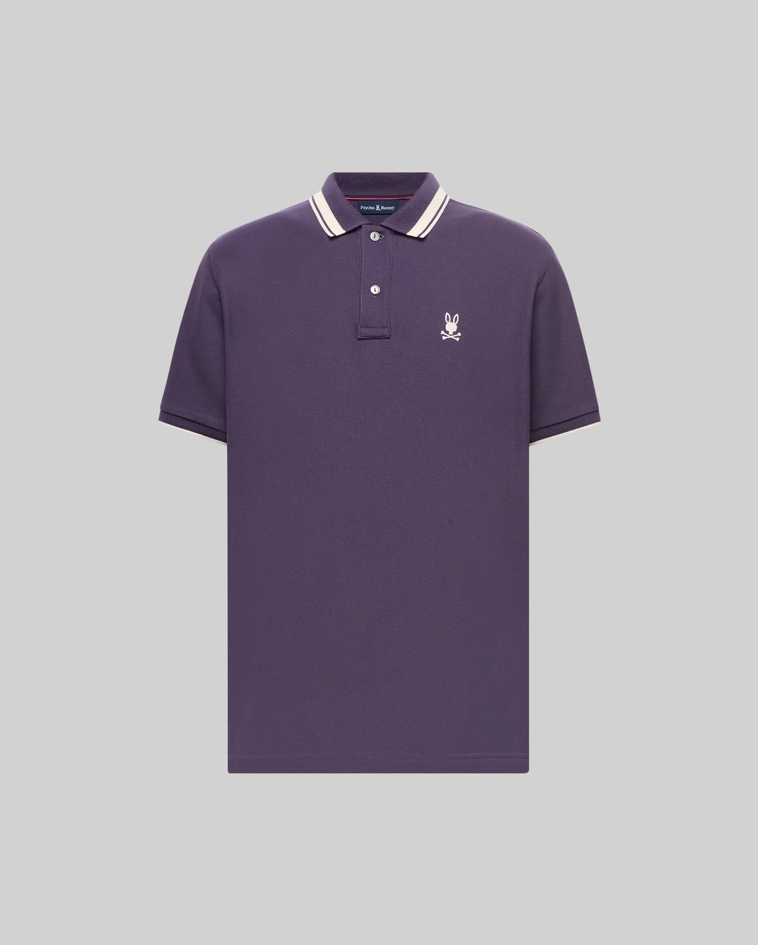 MENS INDIGO TEXTURED COLLAR PIQUE POLO - MT0100082