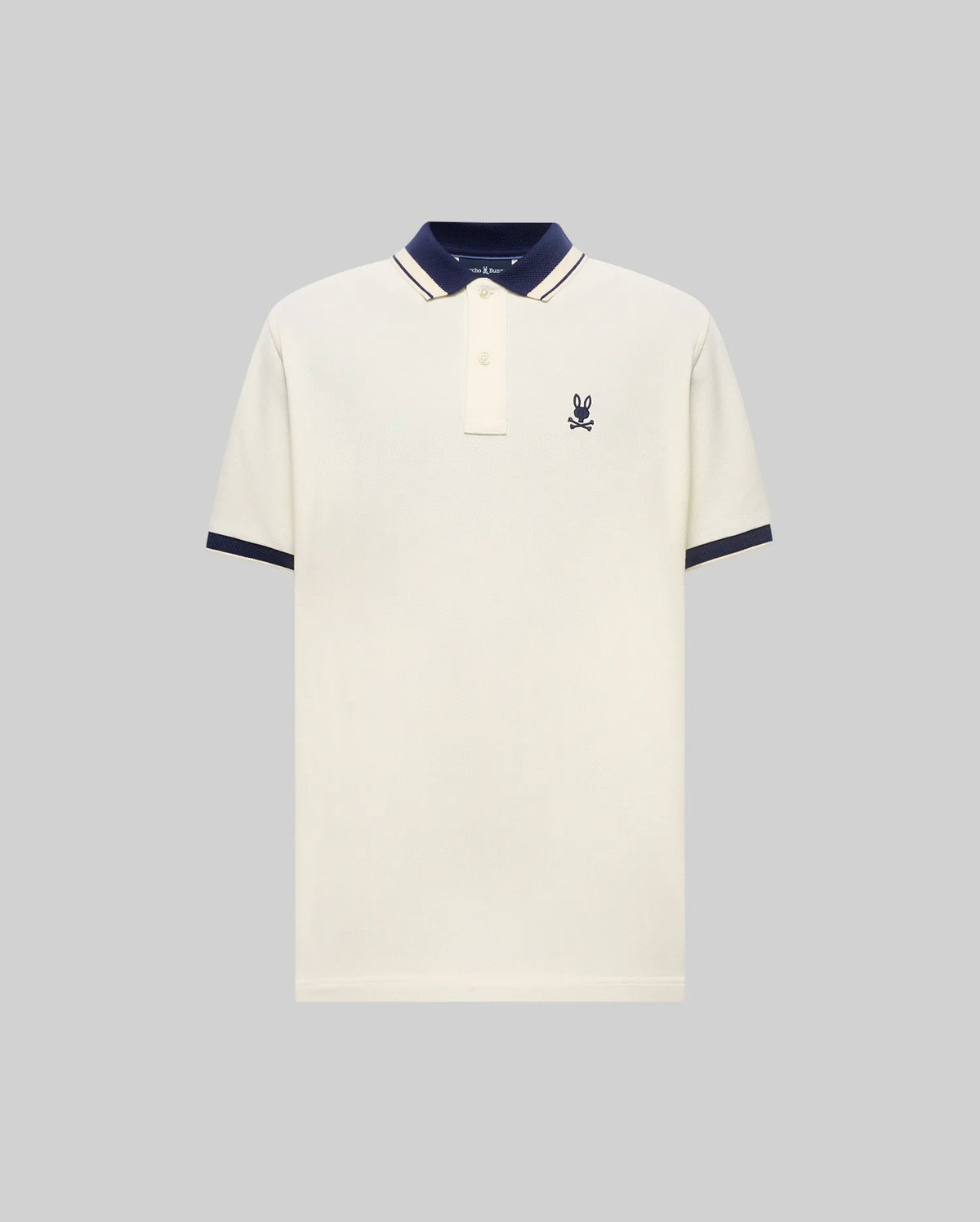 MENS INDIGO TEXTURED COLLAR PIQUE POLO - MT0100082