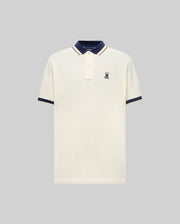 MENS INDIGO TEXTURED COLLAR PIQUE POLO - MT0100082