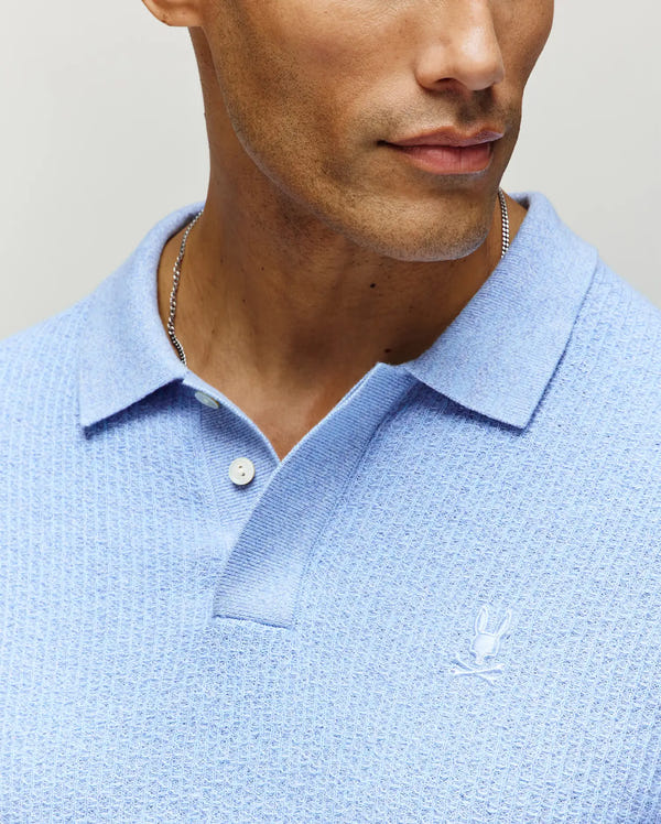 MENS ROMAN LONG SLEEVE KNIT POLO - MT0100153