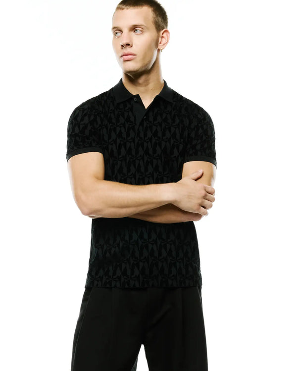 MEN'S ANGUS FLOCKED POLO view 1