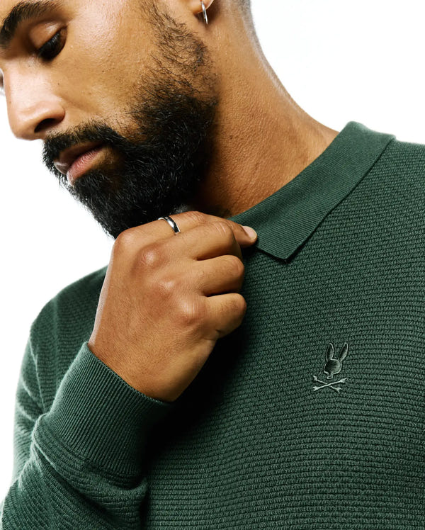 MEN'S LEROY LONG SLEEVE KNIT POLO view 2