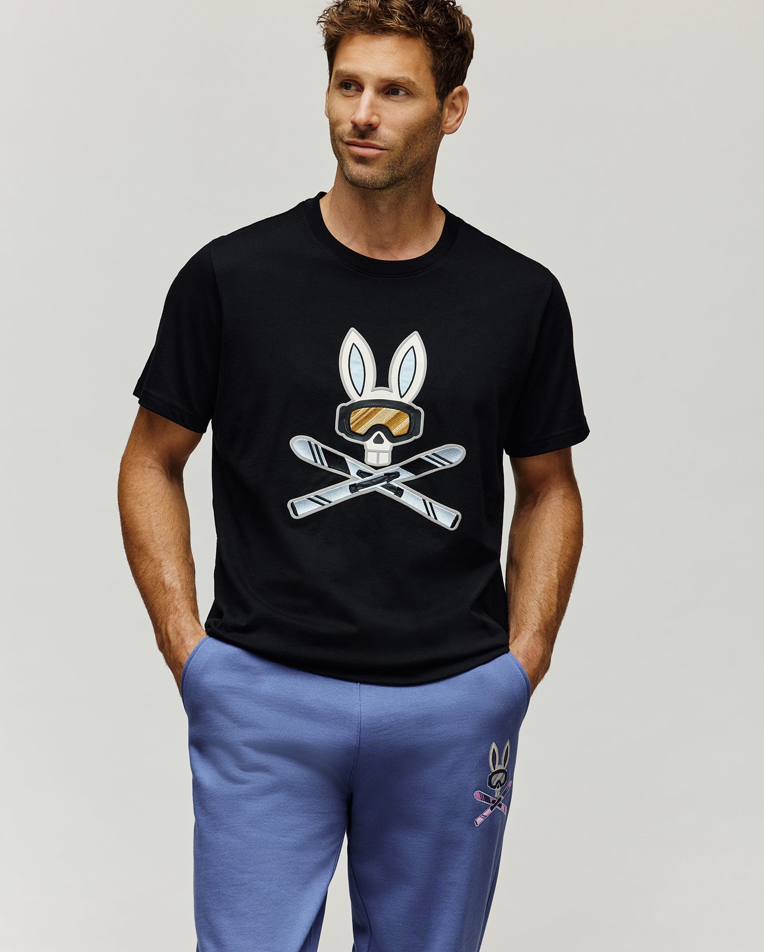 MENS INDIGO BUNNY GRAPHIC TEE - MT0200148