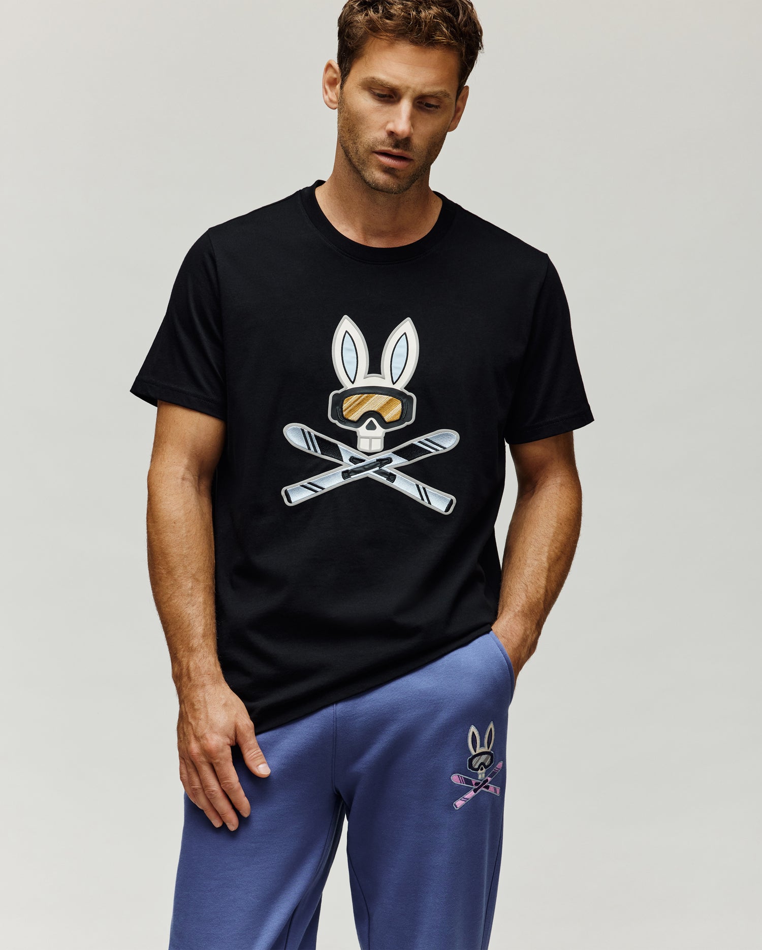 MENS INDIGO BUNNY GRAPHIC TEE - MT0200148