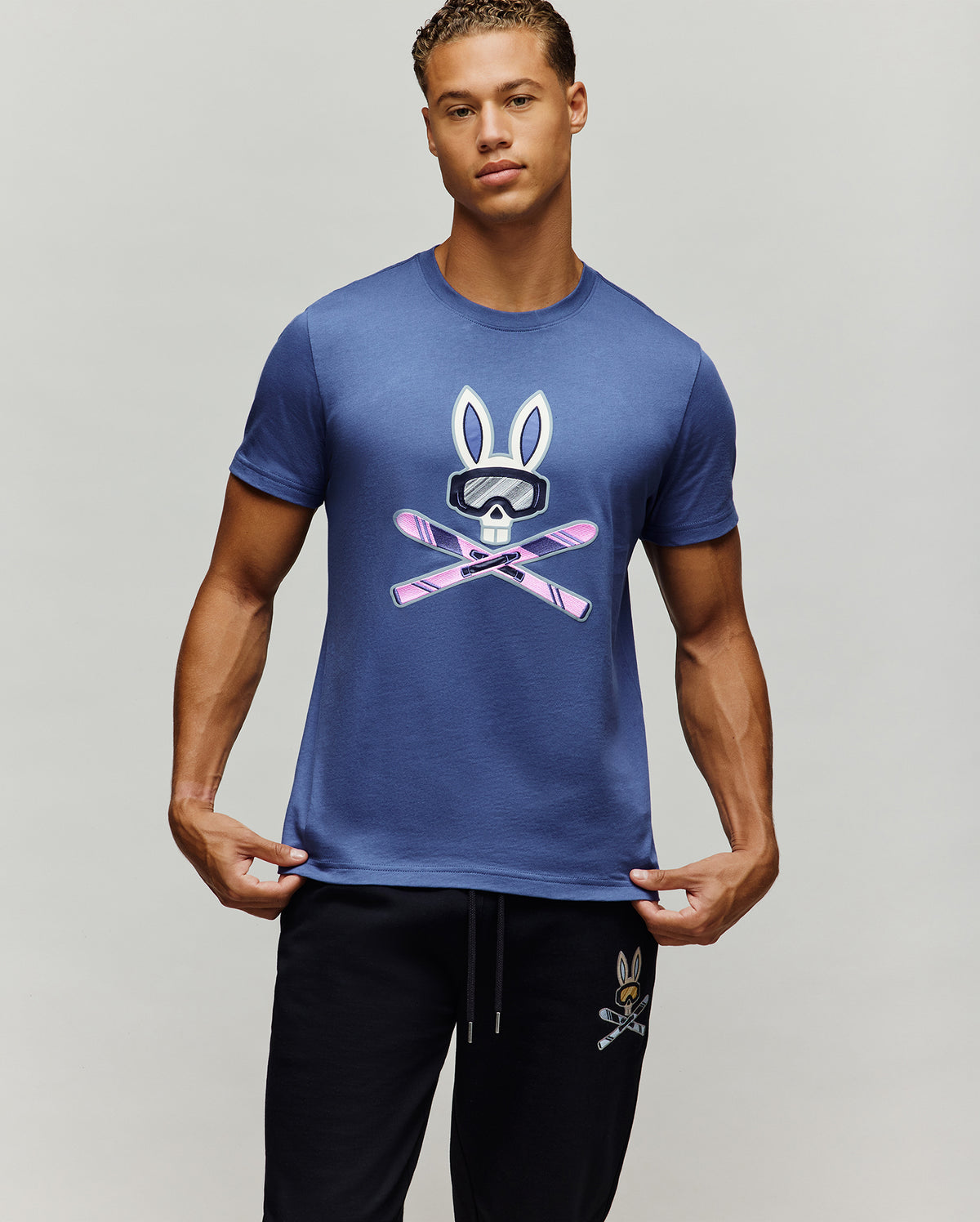 MENS INDIGO BUNNY GRAPHIC TEE - MT0200148