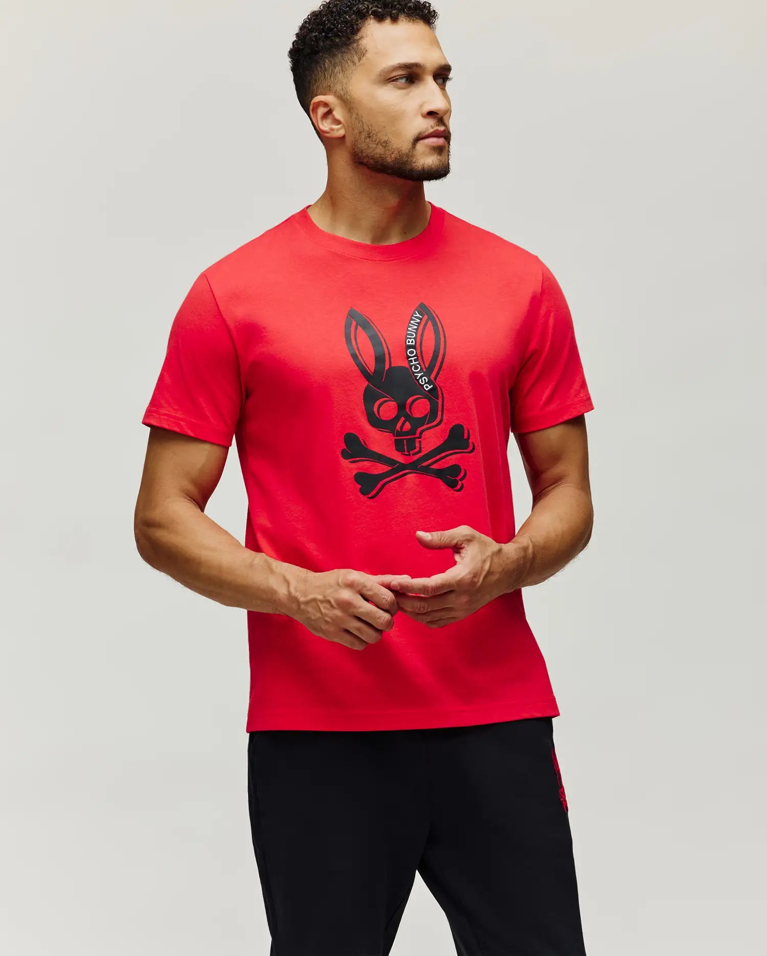 MENS SERGE EMBROIDERED BUNNY GRAPHIC TEE - MT0200405
