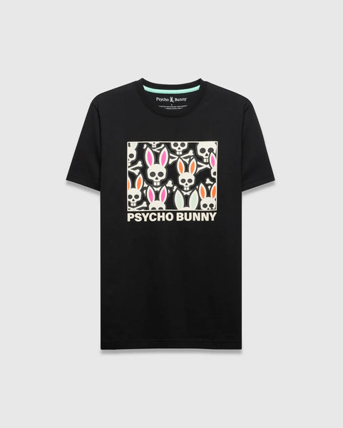 Men's Byron Graphic Tee in Black | Psycho Bunny