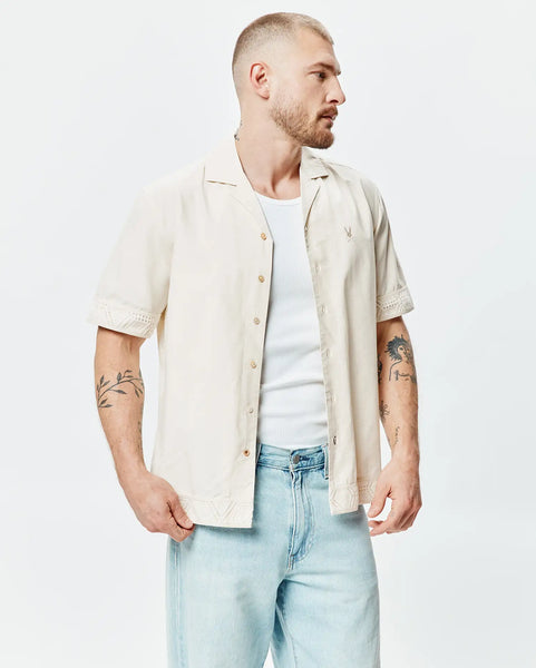 Men's Brennan Crochet Shirt in Pristine | Psycho Bunny