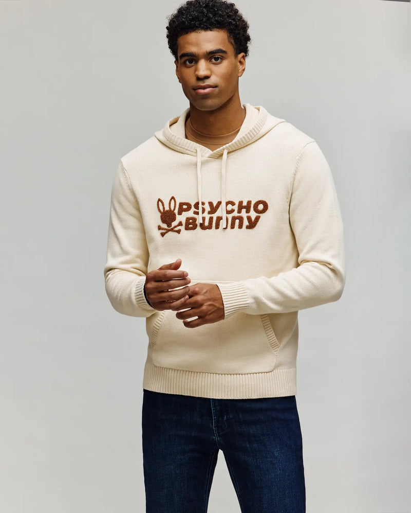 【新品未使用】rabbit Men's Pullover Hoodie Psycho Bunny Men's Purple Impression Apple Valley Pullover