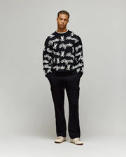 MENS SKYLAR ALL OVER FUZZY CREW - MT0500104