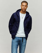 MENS KENDRICK DOUBLE KNIT JACQUARD ZIP TEXTURED HOODIE - MT0500149