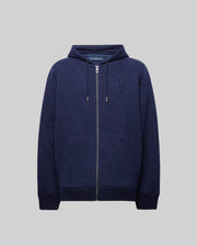 MENS KENDRICK DOUBLE KNIT JACQUARD ZIP TEXTURED HOODIE - MT0500149