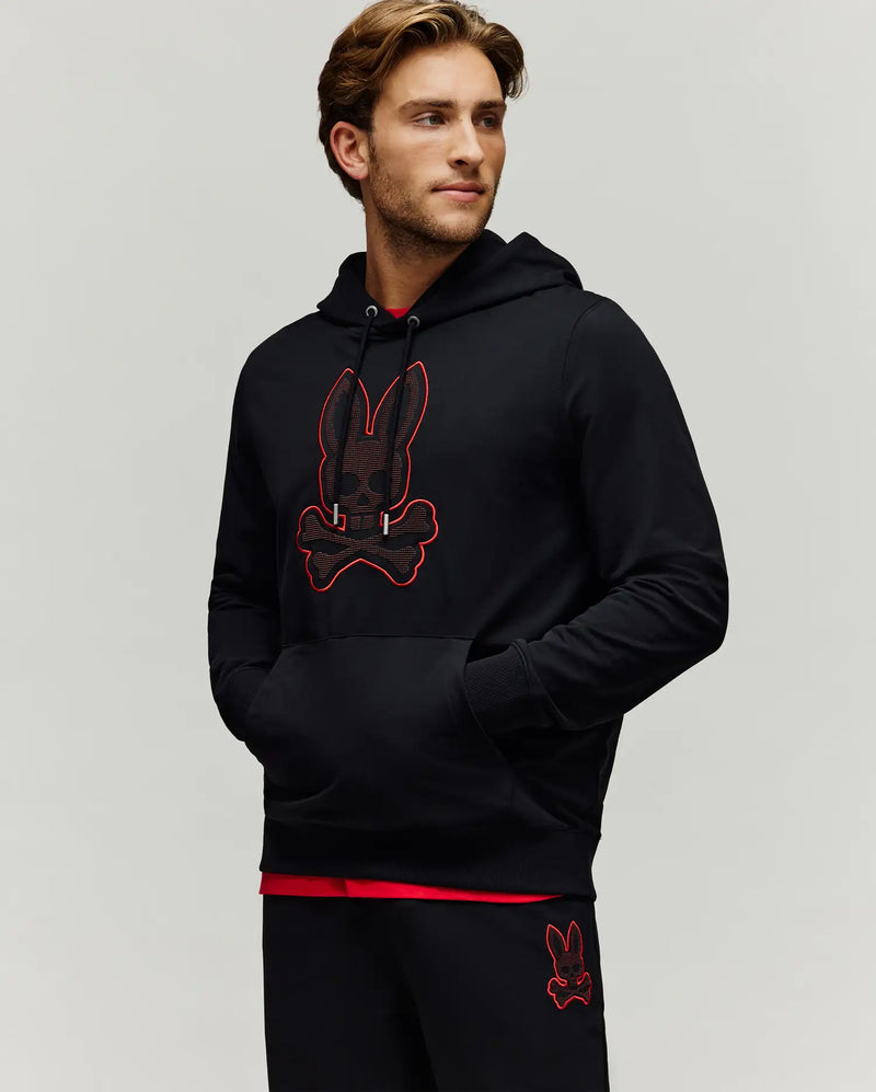 【新品未使用】rabbit Men's Pullover Hoodie Psycho Bunny Men's Purple Impression Apple Valley Pullover