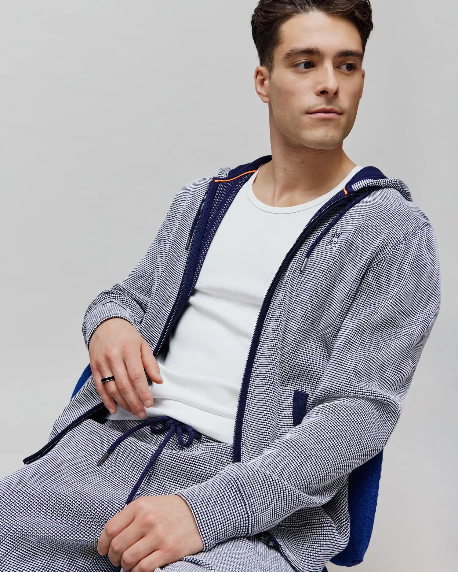 MENS MAXTON WAFFLE FULL ZIP HOODIE - MT0500170