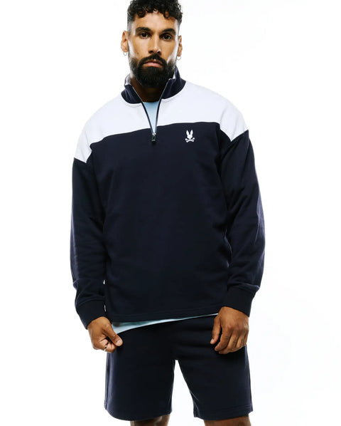 Men's Gabe French Terry Sweatshirt in Navy | Psycho Bunny