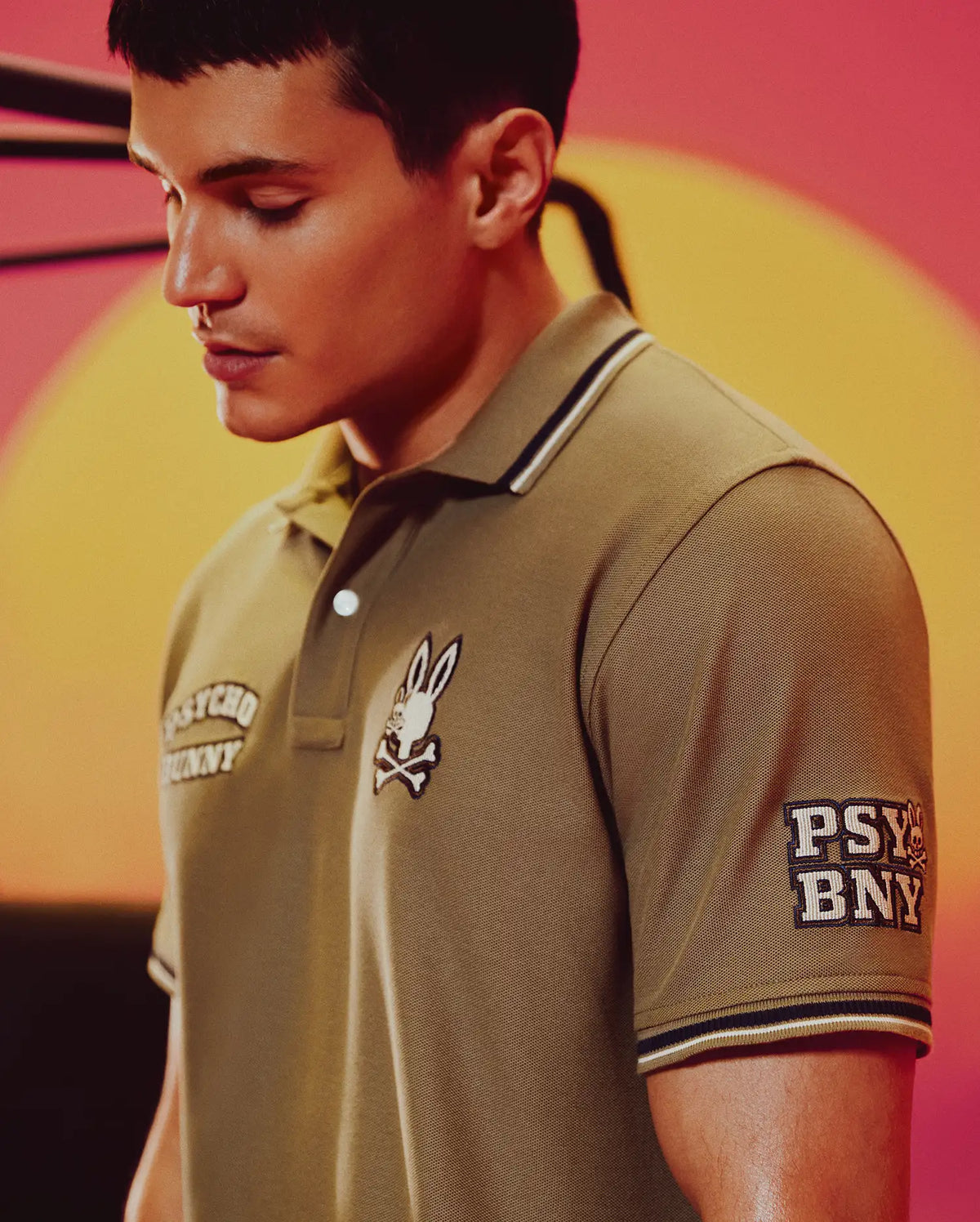 MENS WADE PATCH PIQUE POLO SHIRT MT0100109