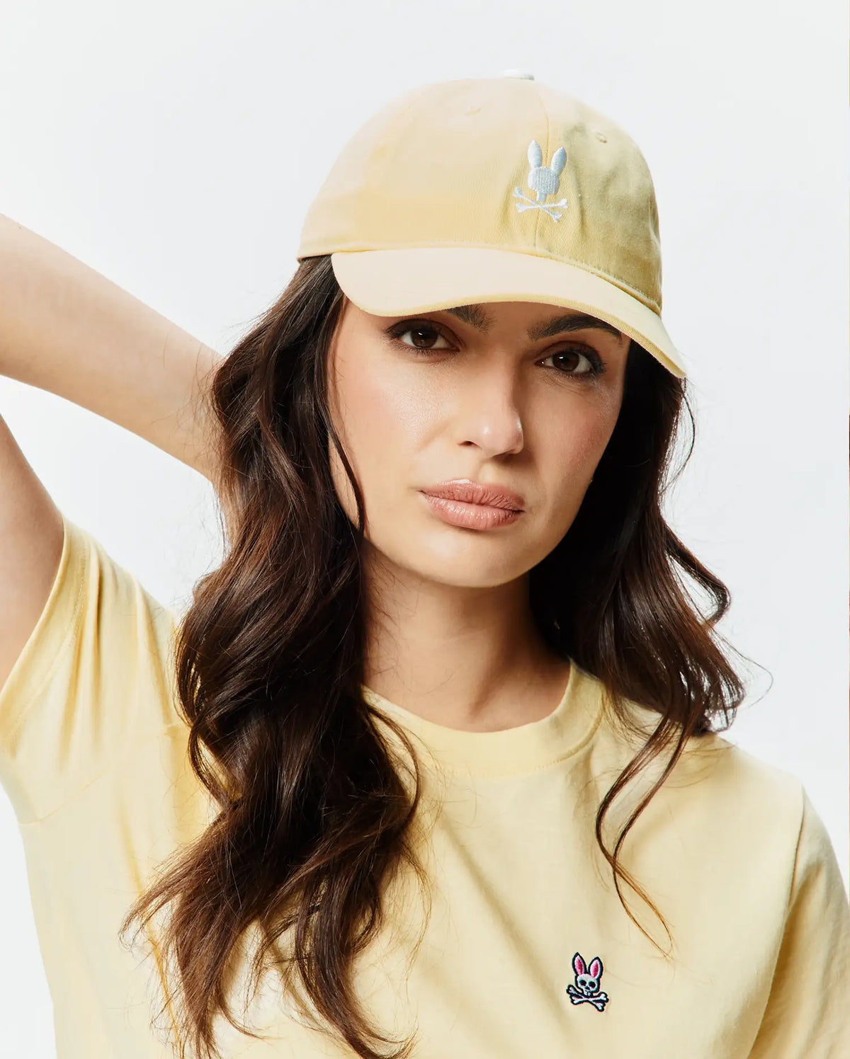 Women's Amaris Baseball Cap in Pale Yellow | Psycho Bunny