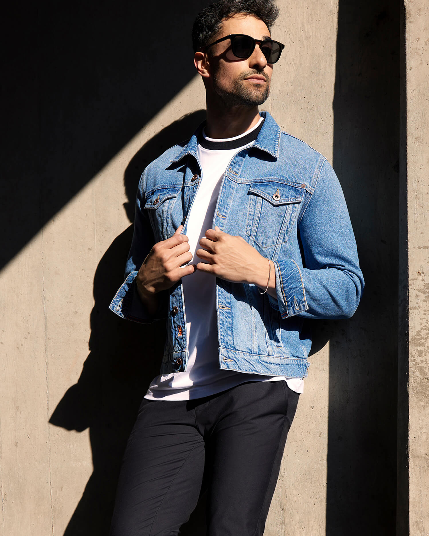 H&M | Jackets & Coats | Hm Light Blue Light Wash Distressed Denim Jacket |  Poshmark